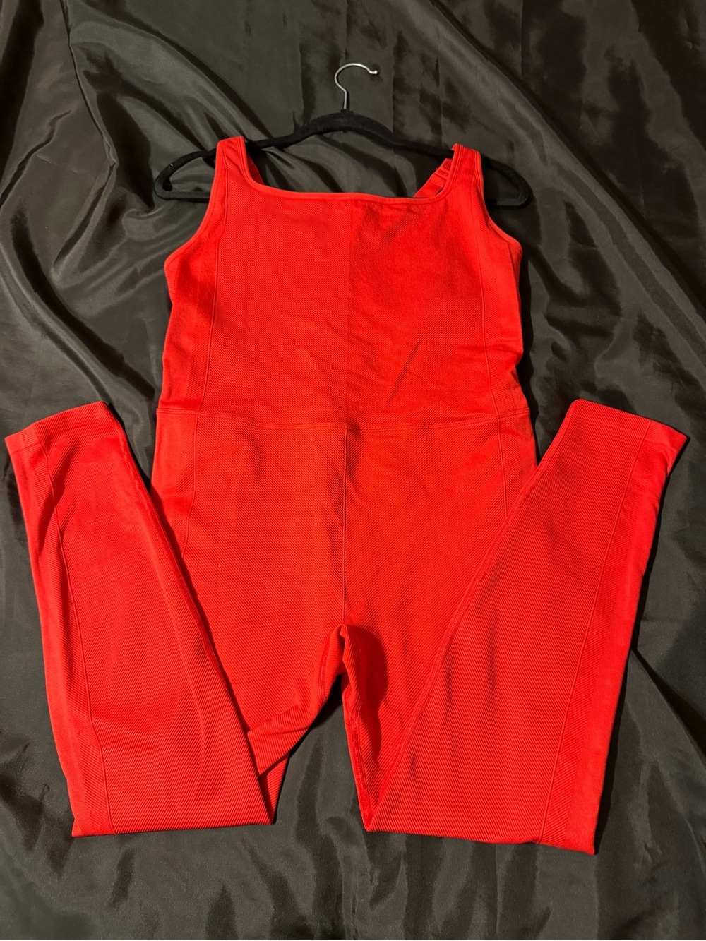 All In Motion Red Seamless Square Neck Active Bodysuit Jumpsuit - Size XL